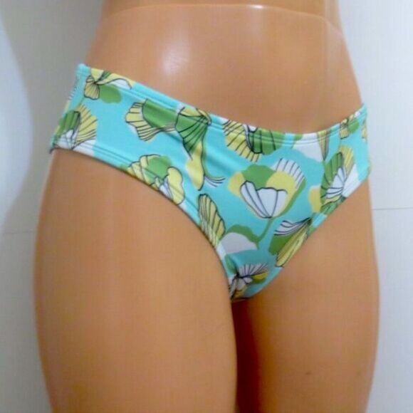 Hurley Green Tropical Strappy Cutout Bikini Swim Top Matching Bottoms Set - Picture 6 of 9